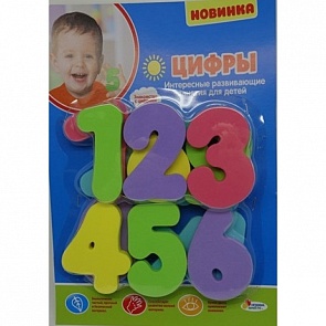 Набор для купания и обучения из серии Капитошка Цифры от 0 до 9 и 4 символа, материал - Eva (Играем Вместе, LX-RN01 (24))